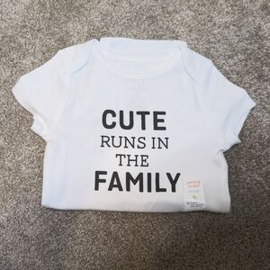 NWT 24-mo onesie - Cute runs in the family